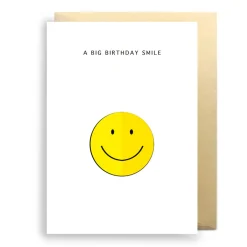 3D KLAPPKARTE Big Birthday Smile - not the girl who misses much