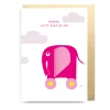3D KLAPPKARTE "Pink Elefant" - not the girl who misses much