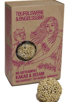 Dattelkonfekt Kakao&Sesam - Teufelswerk & Engelsgabe
