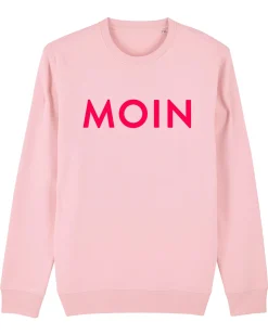 Sweatshirt "Moin" Cotton Pink/Neonrot